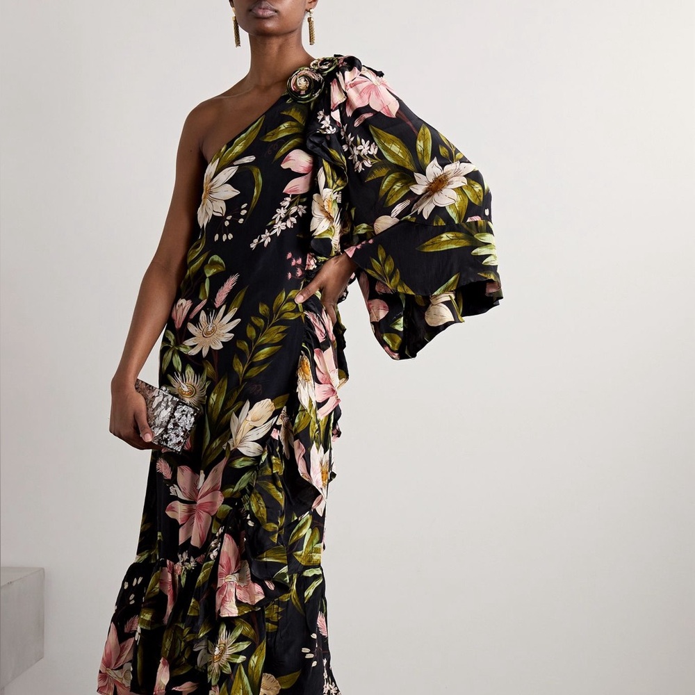 FARM Rio One-Shoulder Ruffle-Hem Dress - Picture 14 of 16